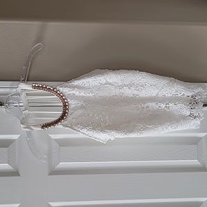 White lace halter size S
